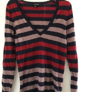 Lightweight striped sweater.